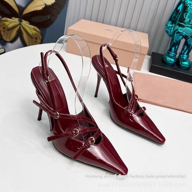 Heels | Etheria Slingback Pump  –  Womens Heels Bordo