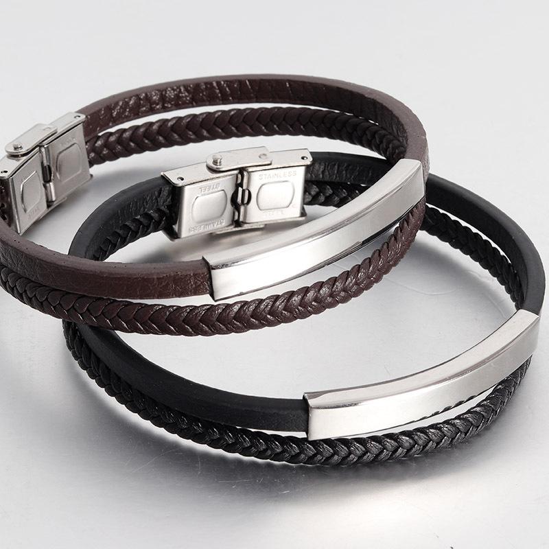 Jewelry & Watches | Seamus Bracelet Set  –  Mens Accessories Black/Silver Multi