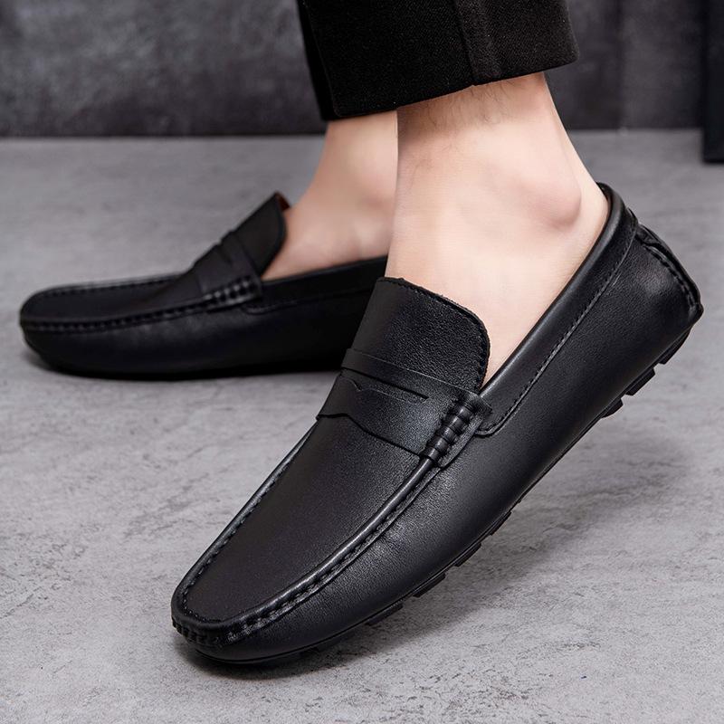 Loafers & Slip-Ons | Mackay Driving Shoe  –  Mens Casual Shoes Black