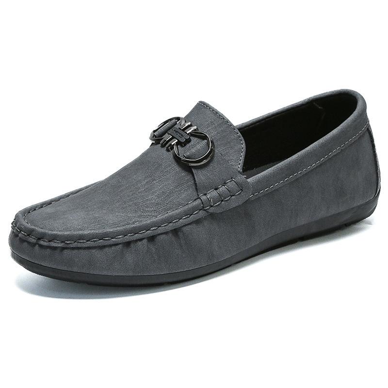 Loafers & Slip-Ons | Orlovoflexx Driving Shoe  –  Mens Casual Shoes Black Leather Nubuck