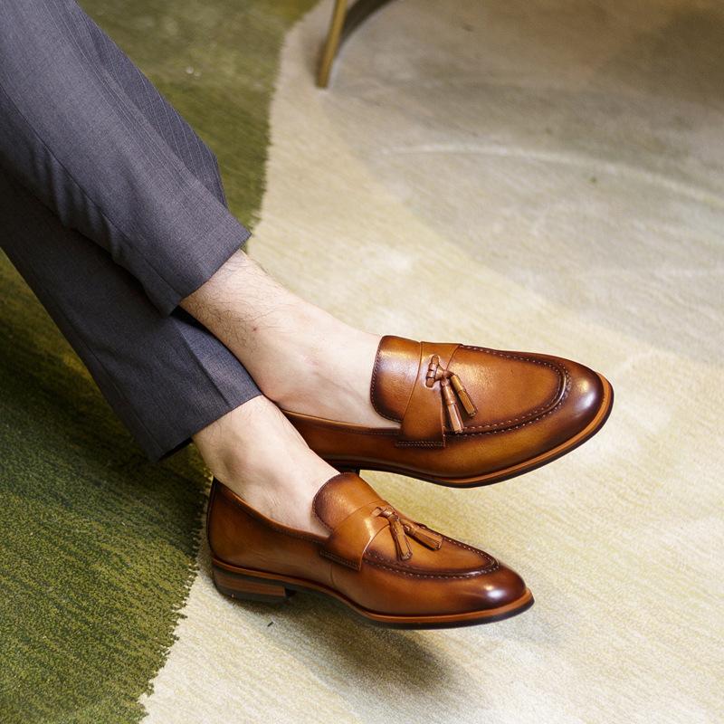 Loafers & Slip-Ons | Vinci Loafer  –  Mens Dress Shoes Cognac