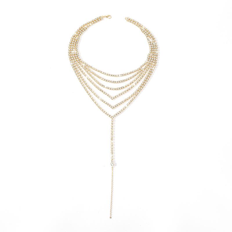 Necklaces | Towin Layered Necklace  –  Womens Accessories Gold/Clear Multi