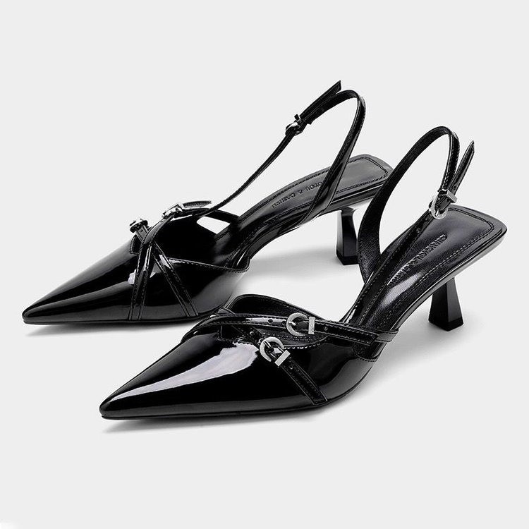 Pumps | Marietta Slingback Heel  –  Womens Heels Black