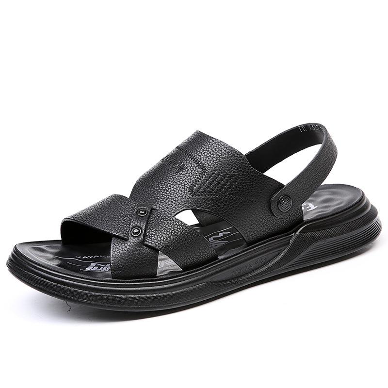 Sandals & Slides | Zaino Strappy Flat Sandal  –  Mens Mens Black