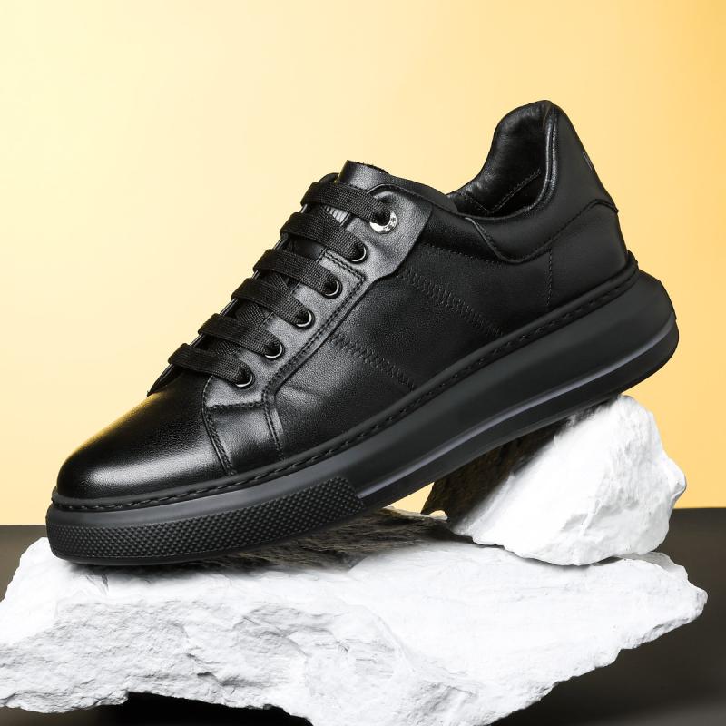 Sneakers | Finespec Low Top Sneaker – Cup Sole  –  Mens Mens Black/Black